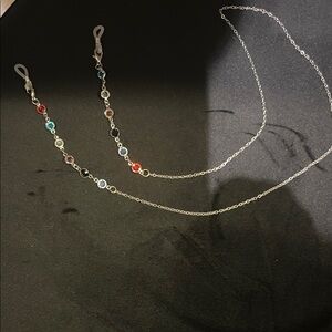 Elegant Multicolor eyeglasses Chain Necklace